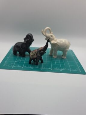 Lenox Elephant And Indian Elephant And Black One Vintage